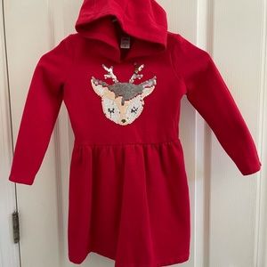 Red Sequin Reindeer Dress